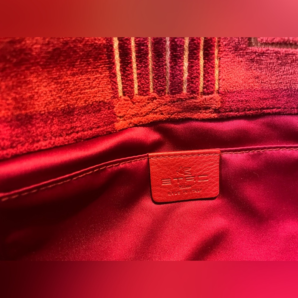 Patchwork Red Shoulder Etro Bag - image 4